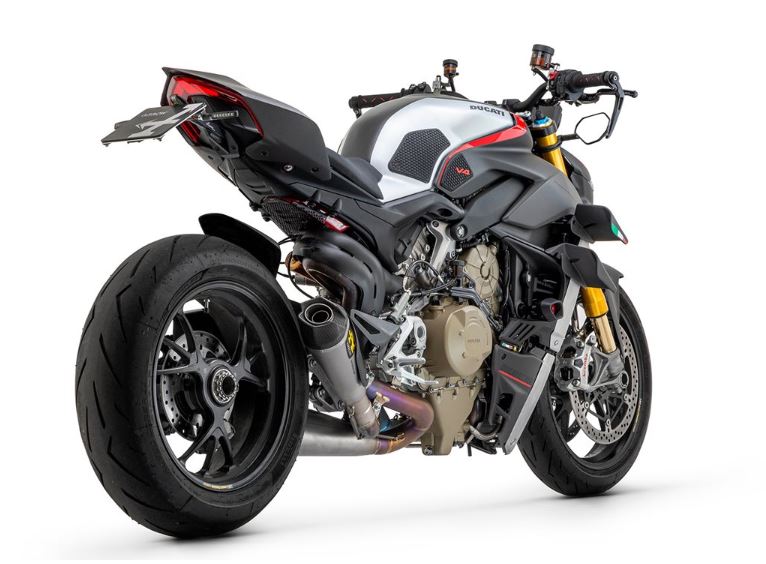 ARROW SILENCIADOR WORKS DE TITANIO (DCHO + IZDO) CON CONECTORES DE TITANIO DUCATI STREETFIGHTER V4 2020-24 / PANIGALE V4 2018-24