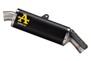 ARROW SILENT INDY RACE IN TITANIUM "DARK" STEEL BASE APRILIA TUAREG 660 2022-23
