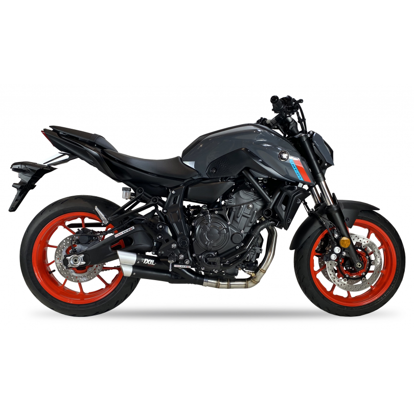 IXIL FULL SYSTEM DUAL HYPERLOW BLACK XL YAMAHA MT-07 2021-25 / TRACER 700 2020 / TRACER 7 2021-23