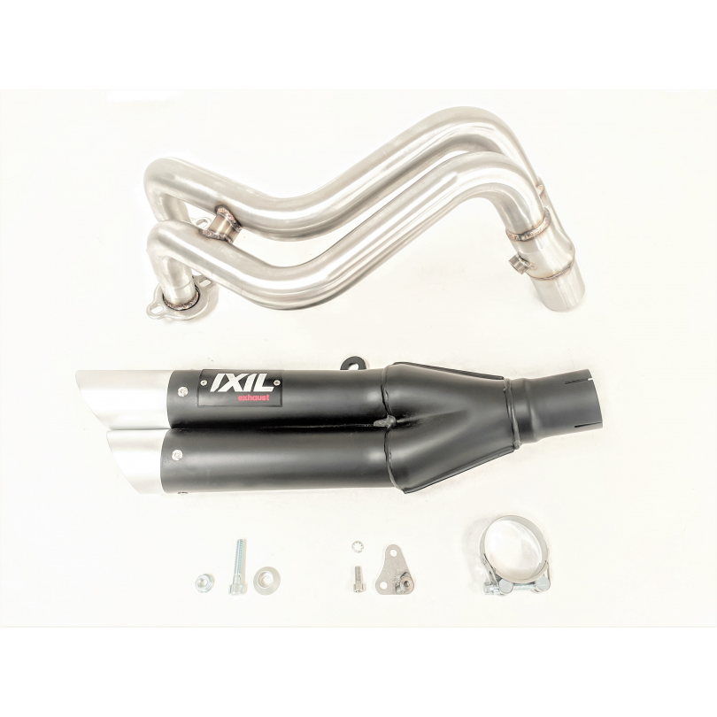 IXIL FULL SYSTEM DUAL HYPERLOW BLACK XL YAMAHA MT-07 2014-20 / TRACER 700 17-19