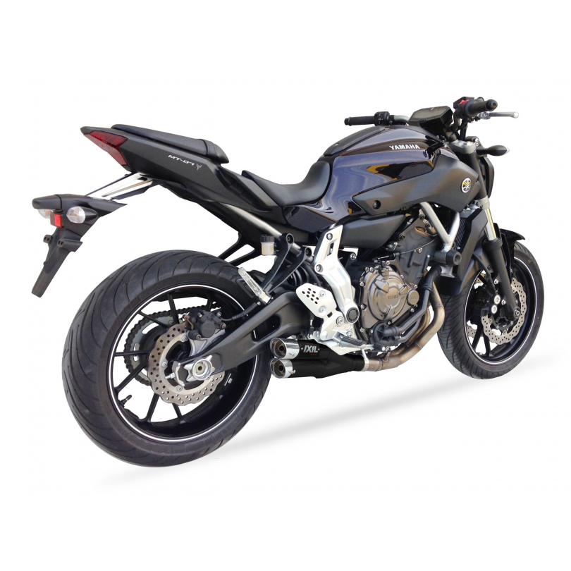 IXIL FULL SYSTEM DUAL HYPERLOW BLACK XL YAMAHA MT-07 2014-20 / TRACER 700 17-19