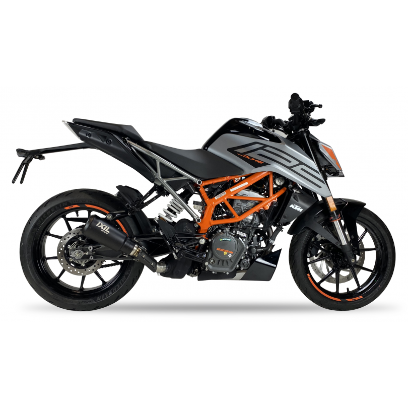 IXIL SLIP ON RACE XTREM BLACK KTM DUKE 390 2021-23 / DUKE 125 2021-23 / RC 390 2021-24 / RC 125 2021-24 / HUSQVARNA SVARTPILEN 125 2021-23 / SVARTPILEN 401 2020-23
