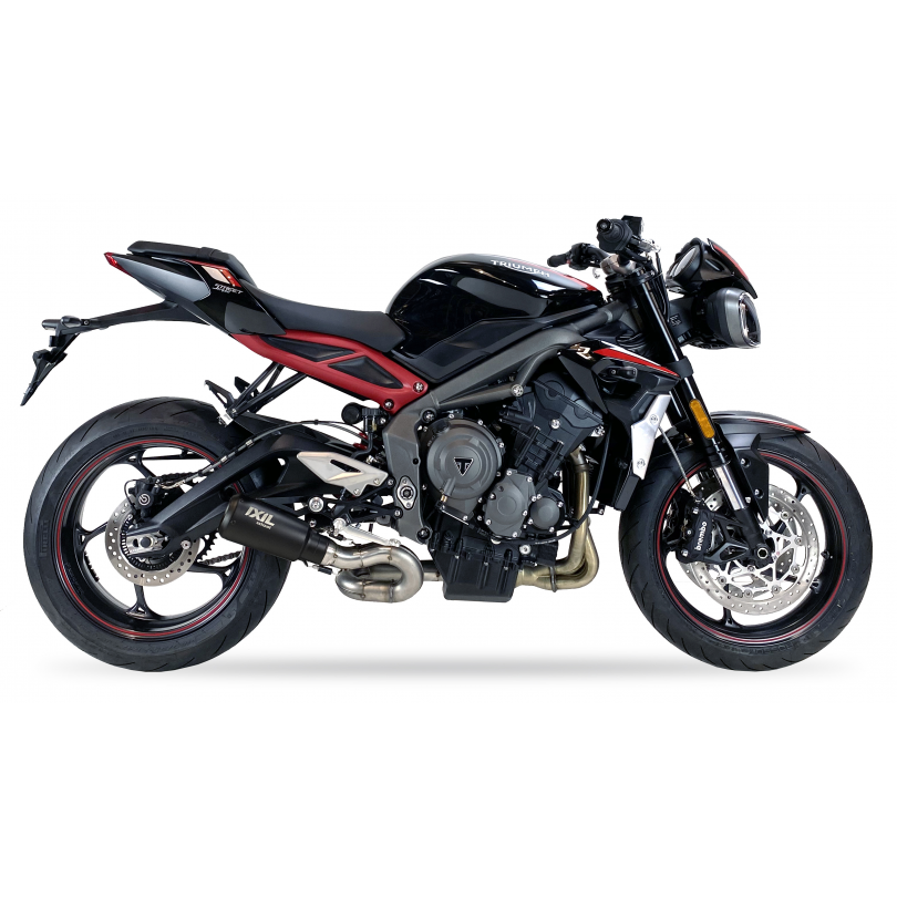 IXIL SLIP ON RACE XTREM BLACK TRIUMPH STREET TRIPLE 675 / 765 2017-20