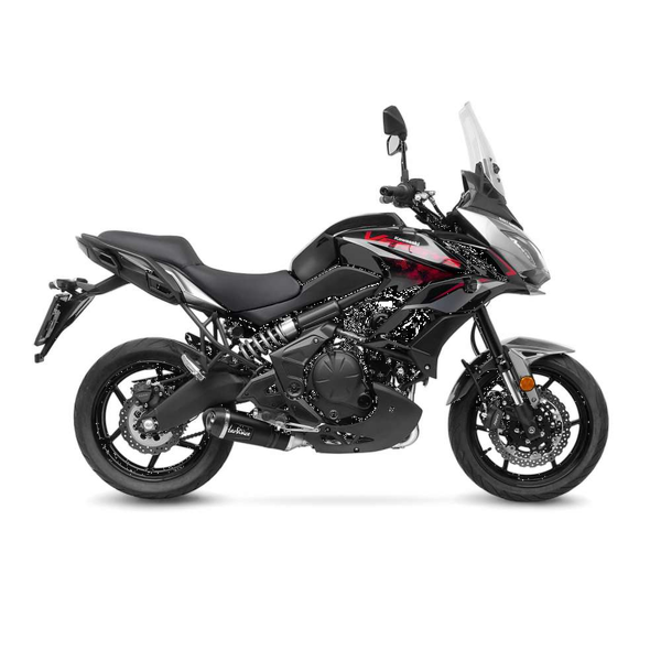 LEO VINCE ESCAPE COMPLETO LV ONE EVO BLACK EDITION KAWASAKI VERSYS 650 2021-24