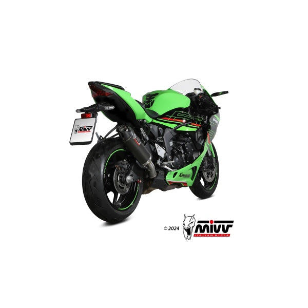 MIVV SLIP-ON AK-1 CARBONO KAWASAKI ZX-6 R 636 2019-24