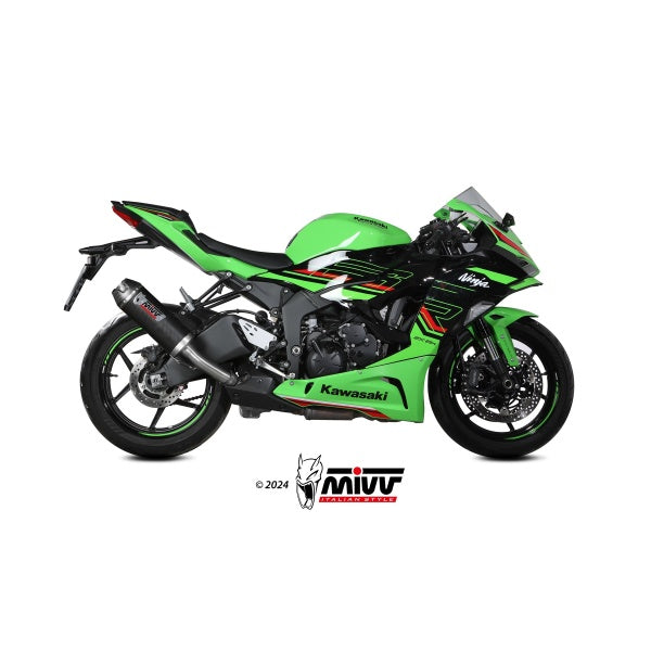 MIVV SLIP-ON AK-1 CARBONO KAWASAKI ZX-6 R 636 2019-24