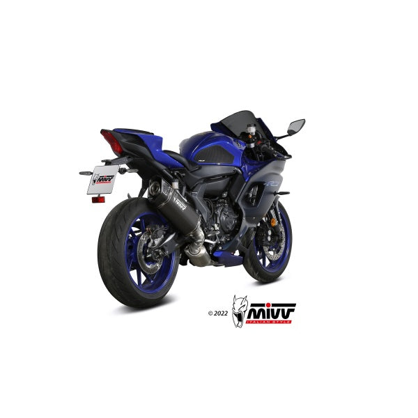 MIVV FULL SYSTEM 2x1 BLACK TITANIUM HOMOLOGADO YAMAHA YZF R7 2022-24