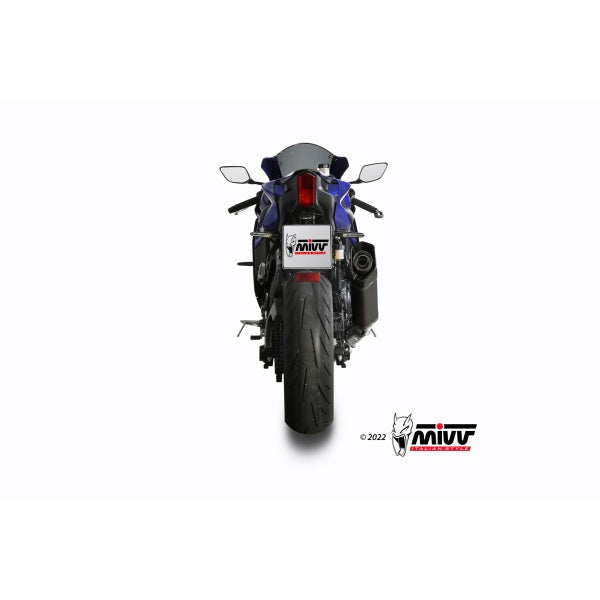 MIVV FULL SYSTEM 2x1 BLACK TITANIUM HOMOLOGADO YAMAHA YZF R7 2022-24