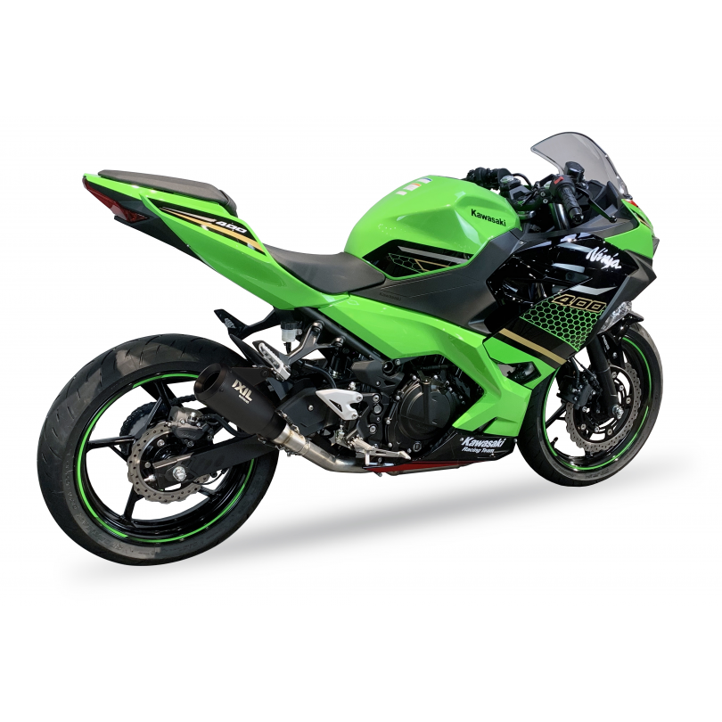 IXIL SLIP ON - RACE XTREM BLACK - KAWASAKI Z 400 2019-23 / NINJA 400 2018-23 / NINJA 500 / Z500 2024