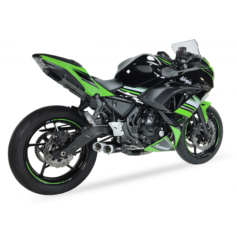 IXIL FULL SYSTEM - DUAL HYPERLOW BLACK XL - KAWASAKI Z650 / NINJA 650 2017-19