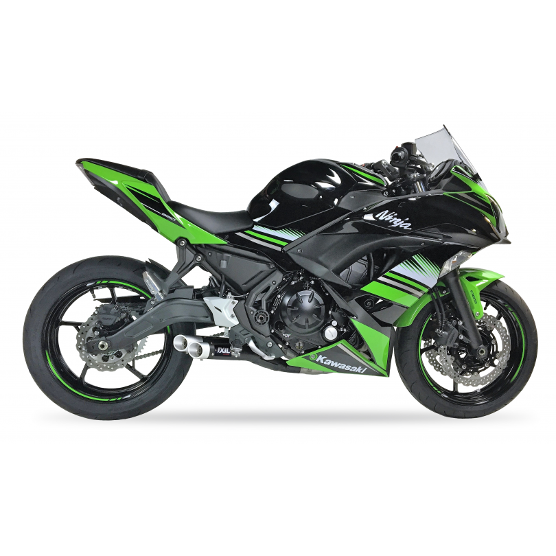 IXIL FULL SYSTEM - DUAL HYPERLOW BLACK XL - KAWASAKI Z650 / NINJA 650 2017-19