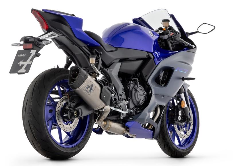 ARROW SISTEMA COMPLETO PISTA EN TITANIO FONDO EN CARBONO YAMAHA R7 2021-24