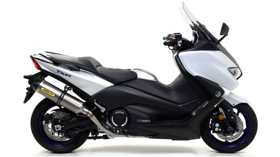 ARROW SILENCIOSO RACE-TECH EN TITANIO FONDO EN CARBONO YAMAHA TMAX 530 2017-19 / TMAX 560 2020-24
