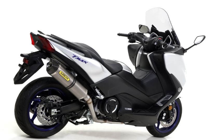 ARROW SILENCIOSO RACE-TECH EN TITANIO FONDO EN CARBONO YAMAHA TMAX 530 2017-19 / TMAX 560 2020-24