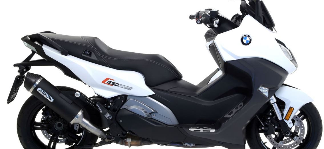 ARROW SILENCIOSO RACE-TECH DE ALUMINIO "DARK" FONDO EN CARBONO BMW C 650 SPORT 2016-20