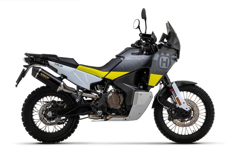 ARROW SILENCIOSO RACE-TECH ALUMINIO DARK FONDO EN CARBONO HUSQVARNA NORDEN 901 2022-23 / KTM 890 SMT 2024