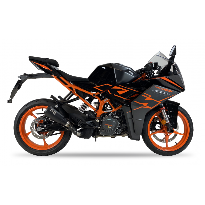 IXIL SLIP ON RACE XTREM BLACK KTM DUKE 390 2021-23 / DUKE 125 2021-23 / RC 390 2021-24 / RC 125 2021-24 / HUSQVARNA SVARTPILEN 125 2021-23 / SVARTPILEN 401 2020-23