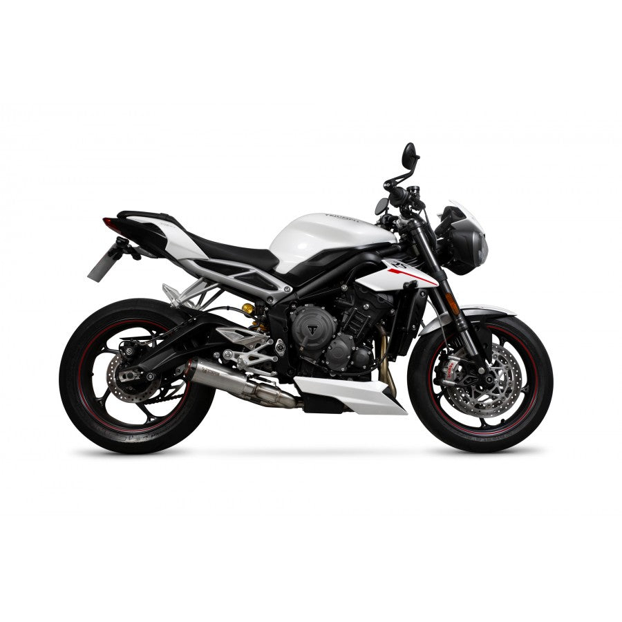 SCORPION RED POWER SLIP-ON TRIUMPH STREET TRIPLE 765 S, R & RS 17-19
