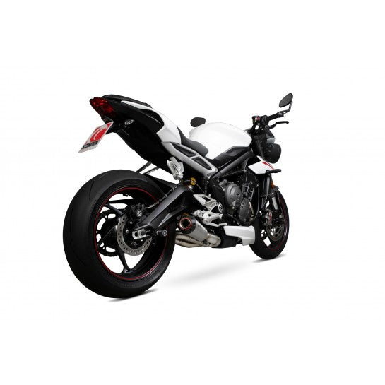 SCORPION RED POWER SLIP-ON TRIUMPH STREET TRIPLE 765 S, R & RS 17-19