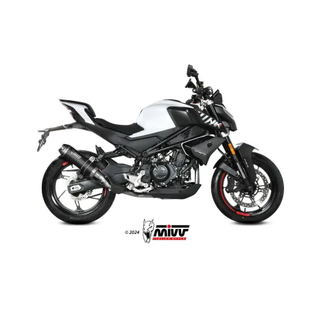 MIVV SLIP-ON AK-1 BLACK CON TAPA CARBONO CF Moto 450NK 2022-25