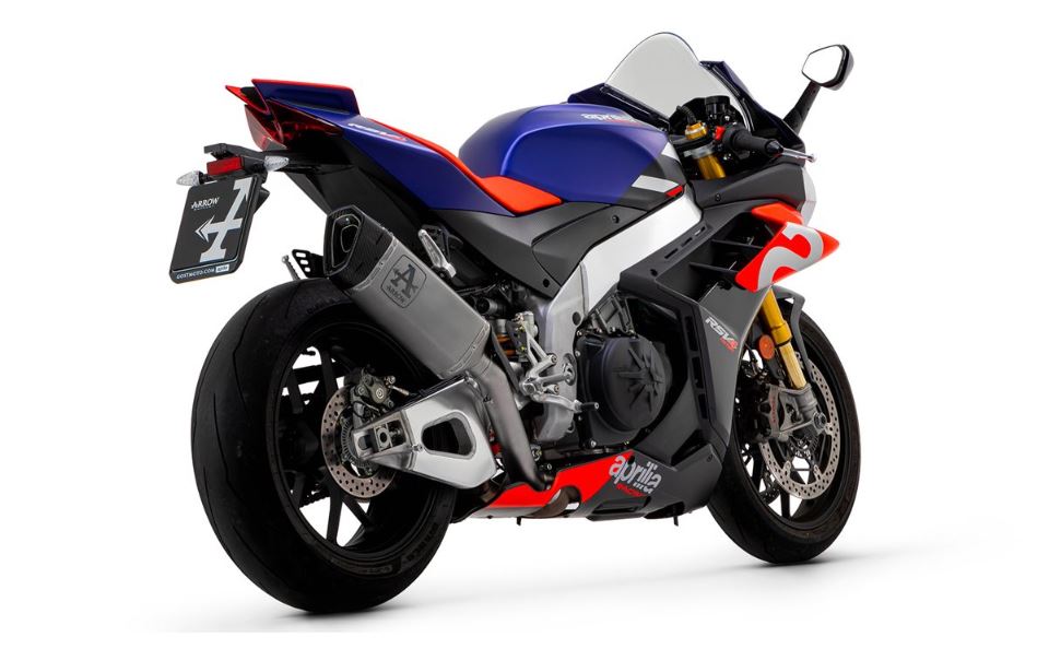 ARROW SILENCIOSO PISTA DE TITANIO CON CONECTOR DE ACERO APRILIA APRILIA RSV 4 1100 FACTORY 2021-24 / TUONO V4 1100 2021-24