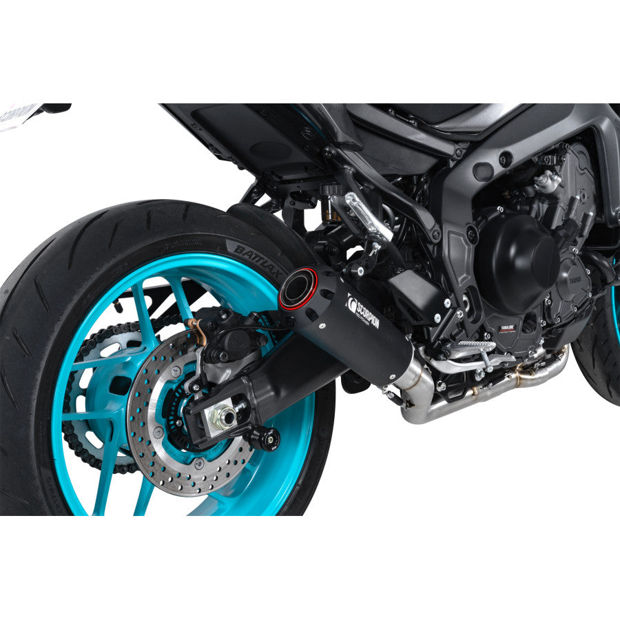 SCORPION RED POWER BLACK FULL SYSTEM YAMAHA MT-09 2024-25