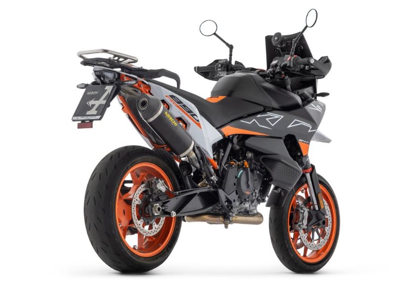 ARROW SILENCIOSO RACE-TECH ALUMINIO DARK FONDO EN CARBONO HUSQVARNA NORDEN 901 2022-23 / KTM 890 SMT 2024