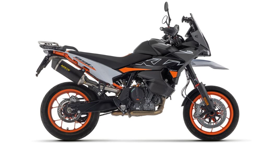 ARROW SILENCIOSO RACE-TECH ALUMINIO DARK FONDO EN CARBONO HUSQVARNA NORDEN 901 2022-23 / KTM 890 SMT 2024