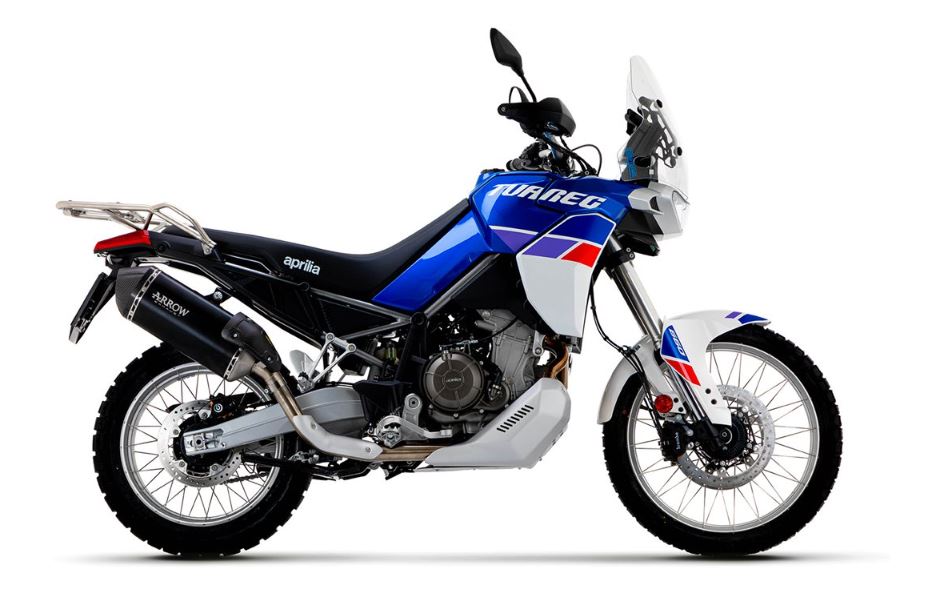 ARROW SILENCIOSO SONORA DE TITANIO "DARK" FONDO EN CARBONO APRILIA TUAREG 660 2022-23