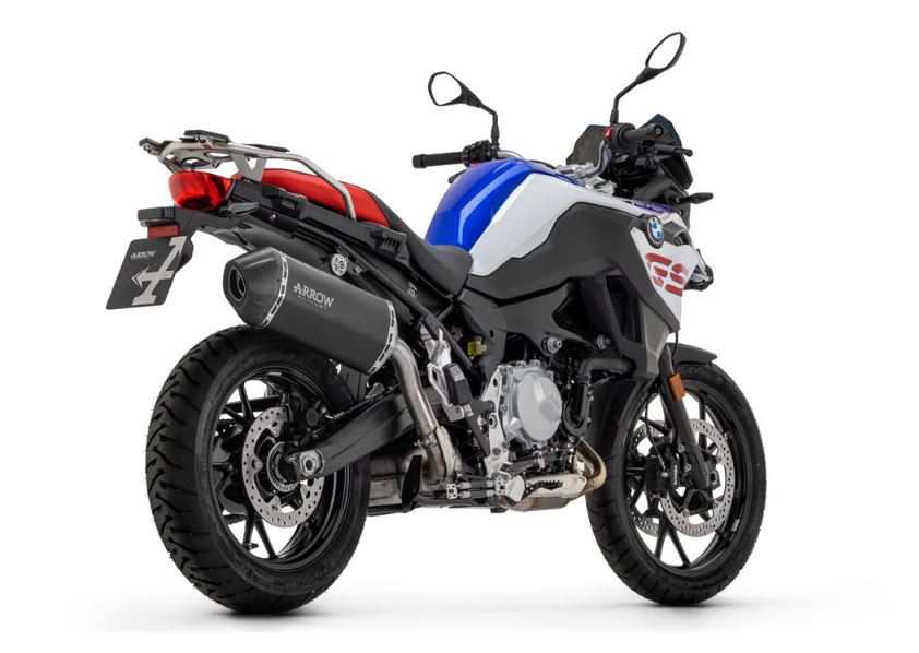 ARROW SILENCIOSO SONORA DE TITANIO "DARK" FONDO EN CARBONO BMW F 750 GS / F 850 GS 2021-24