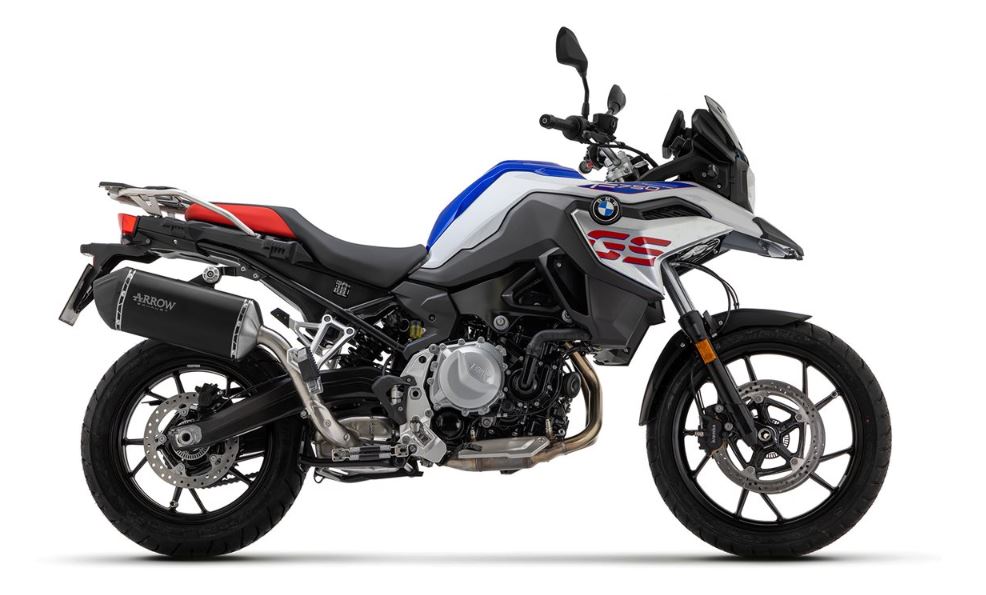 ARROW SILENCIOSO SONORA DE TITANIO "DARK" FONDO EN CARBONO BMW F 750 GS / F 850 GS 2021-24