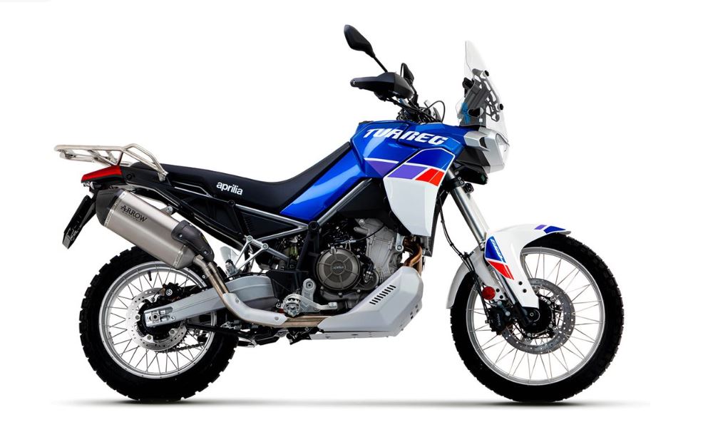 ARROW SILENCIOSO SONORA DE TITANIO FONDO EN CARBONO APRILIA TUAREG 660 2022-23