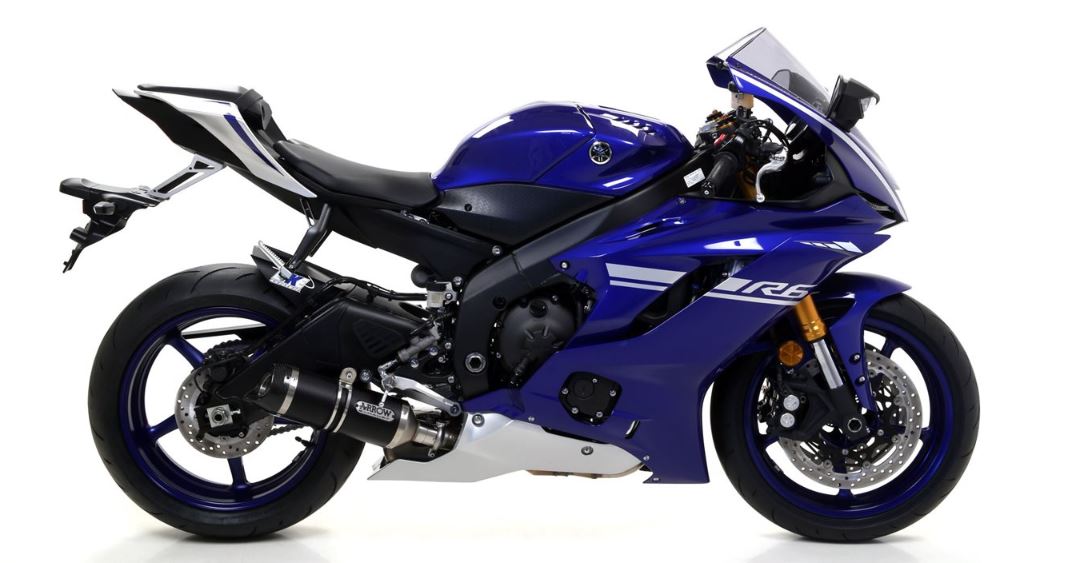 ARROW SILENCIADOR STREET THUNDER ALUMINIO DARK FONDO EN CARBONO YAMAHA R6 2017-24