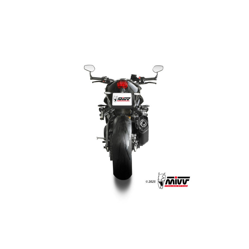 MIVV SR-1 BLACK TITANIUM FULL SYSTEM HOMOLOGADO TRIUMPH STREET TRIPLE 765 R / RS 2025-26