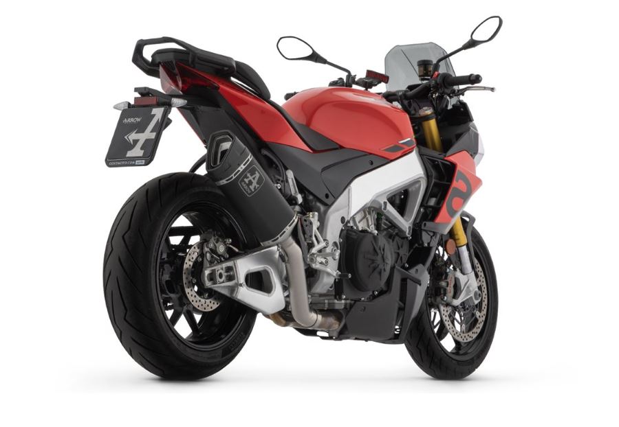 ARROW SILENCIOSO PISTA DE TITANIO "DARK" CON CONECTOR DE TITANIO APRILIA APRILIA RSV 4 1100 FACTORY 2021-24 / TUONO V4 1100 2021-24