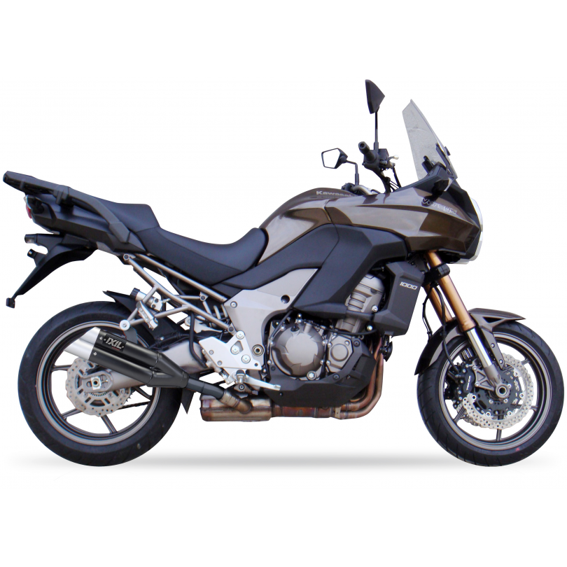 IXIL SLIP ON - DUAL HYPERLOW BLACK XL - KAWASAKI VERSYS 1000 2012-19