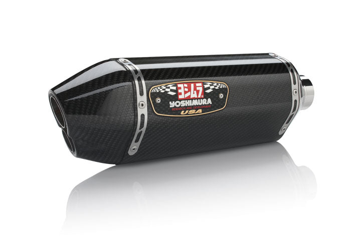 YOSHIMURA MUFFLER R77-D TRAPEZOIDAL CONE DOUBLE OUTLET SUZUKI GSX R 1000 2012-16