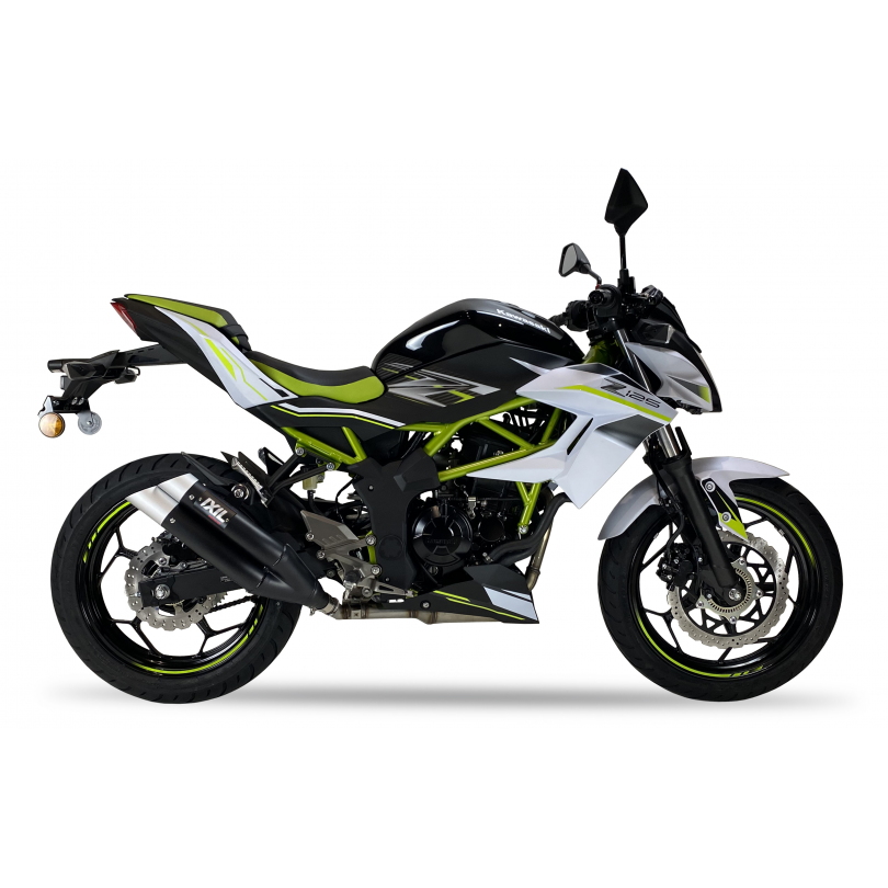 IXIL SLIP ON - DUAL HYPERLOW BLACK XL - KAWASAKI Z 125 / NINJA 125 2019-24 / NINJA 250 SL / Z 250 SL 15-17