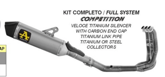 ARROW FULL SYSTEM RACIN VELOCE DARK TRIUMPH DAYTONA 2024