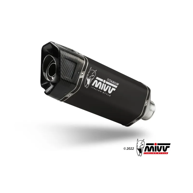 MIVV SR-1 BLACK TITANIUM FULL SYSTEM HOMOLOGADO TRIUMPH STREET TRIPLE 765 R / RS 2025-26