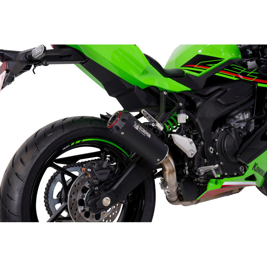 SCORPION SLIP-ON RED POWER KAWASAKI ZX-4RR 2023-25