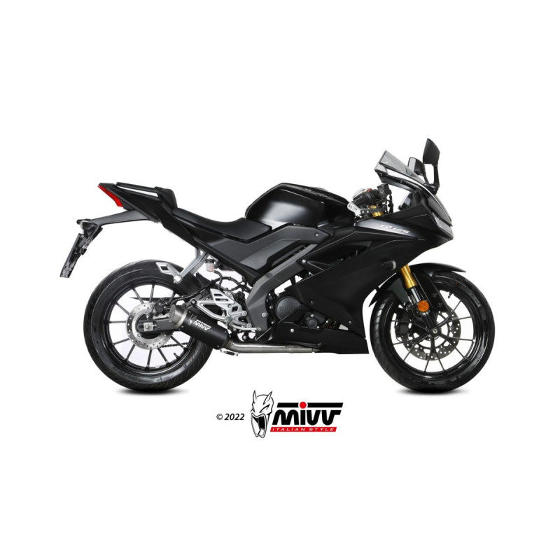 MIVV FULL SYSTEM GP PRO BLACK HOMOLOGADO YAMAHA MT 125 2020-26 / YZF R 125 2019-26