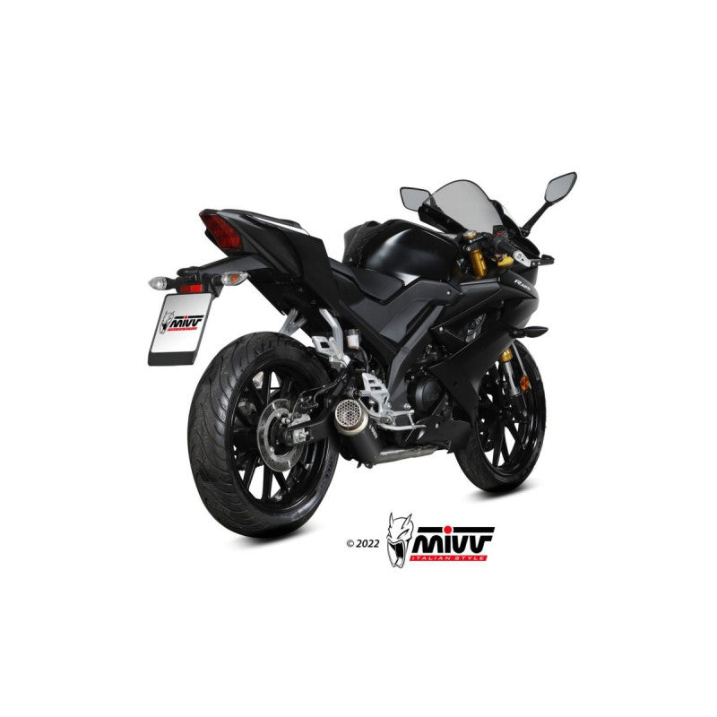 MIVV FULL SYSTEM GP PRO BLACK HOMOLOGADO YAMAHA MT 125 2020-26 / YZF R 125 2019-26