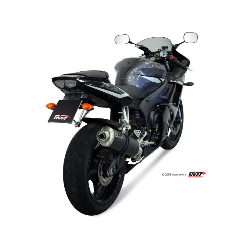 MIVV SLIP-ON OVAL CARBONO HOMOLOGADO YAMAHA R6 2003-05