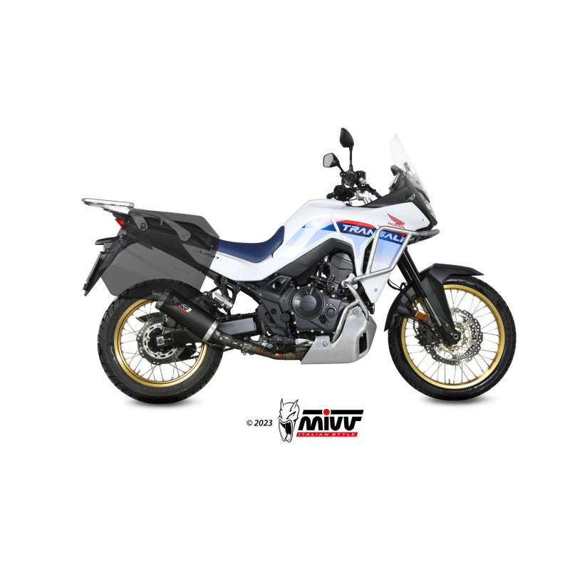 MIVV SLIP-ON OVAL BLACK HOMOLOGADO HONDA XL 750 TRANSALP 2023-26