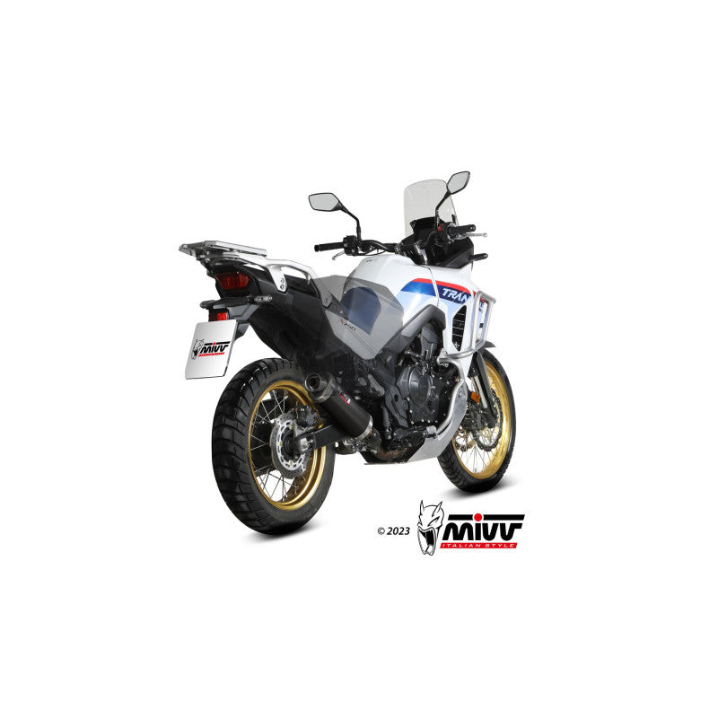 MIVV SLIP-ON OVAL BLACK HOMOLOGADO HONDA XL 750 TRANSALP 2023-26