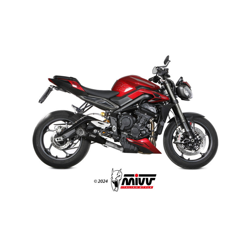 MIVV FULL SYSTEM X-M5 BLACK TRIUMPH STREET TRIPLE 765 R / RS 2023-24