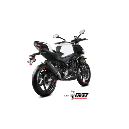 MIVV SLIP-ON AK-1 BLACK CON TAPA CARBONO CF Moto 450NK 2022-25