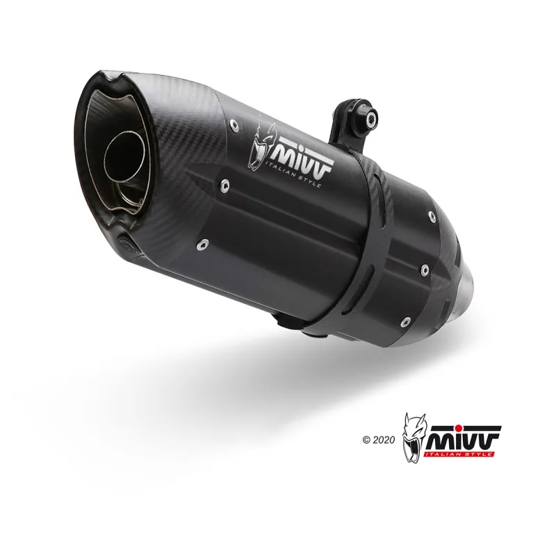 MIVV SLIP-ON SUONO BLACK CON TAPA CARBONO HOMOLOGADO HONDA CB 500 X 2017-20