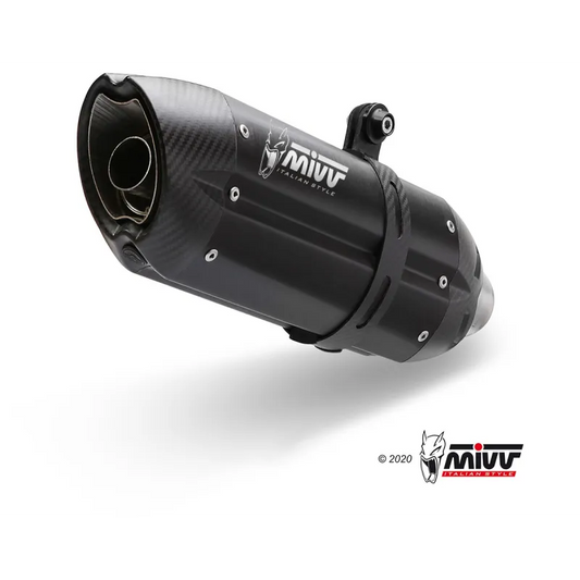 MIVV SLIP-ON SUONO BLACK CON TAPA CARBONO HOMOLOGADO HONDA CB 500 X 2017-20
